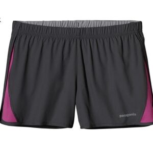 Patagonia Strider Running Shorts Gray Pink Small